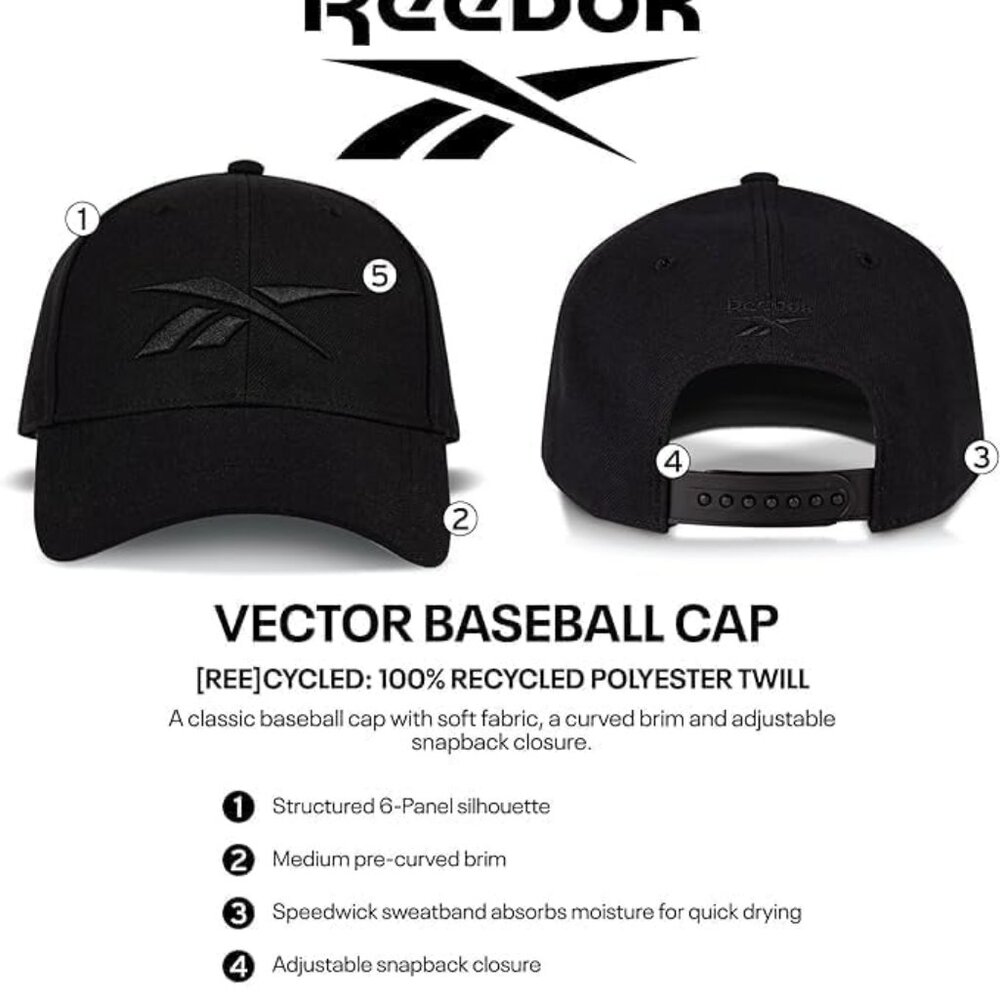 Quick-Dry Snapback Baseball Hat Adjustable Retro … - image 7
